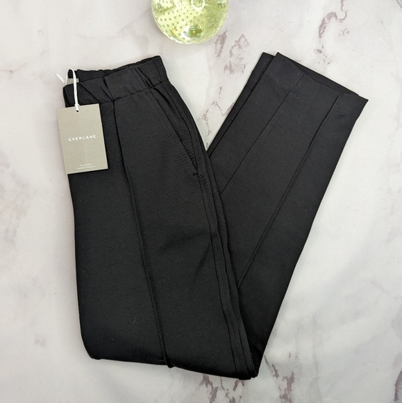 Everlane The Dream Pant Size Black Women High Rise Crop Pull On Ponte NEW - Picture 3 of 15